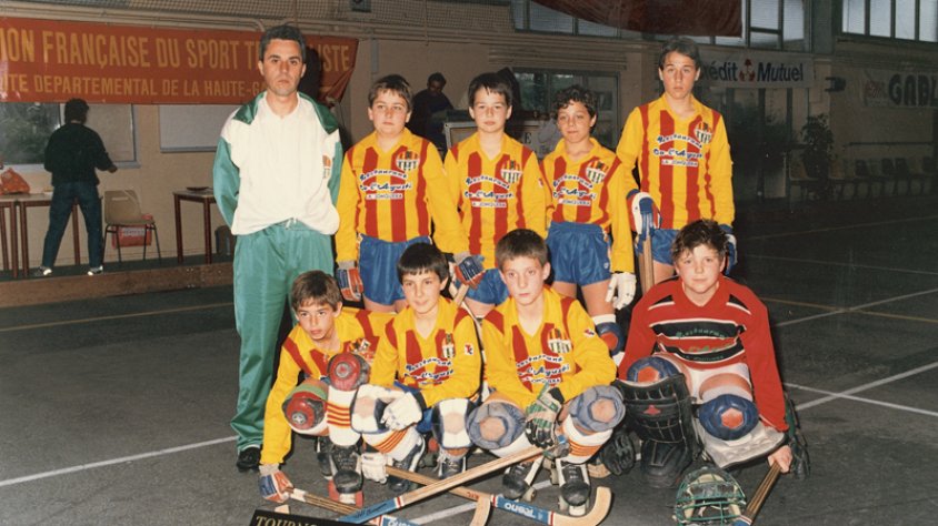 Paco Martínez, a l'esquerra de la fotografia, a l'any 1988 al Torneig de Blagnac