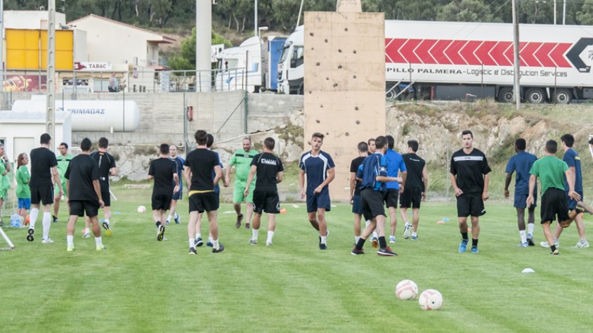 Primer entrenament de la UE la Jonquera d'aquest pretemporada realitzat aquesta setmana