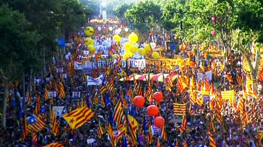 Imatge d'arxiu de la manifestació de l'11 de setembre a Barcelona