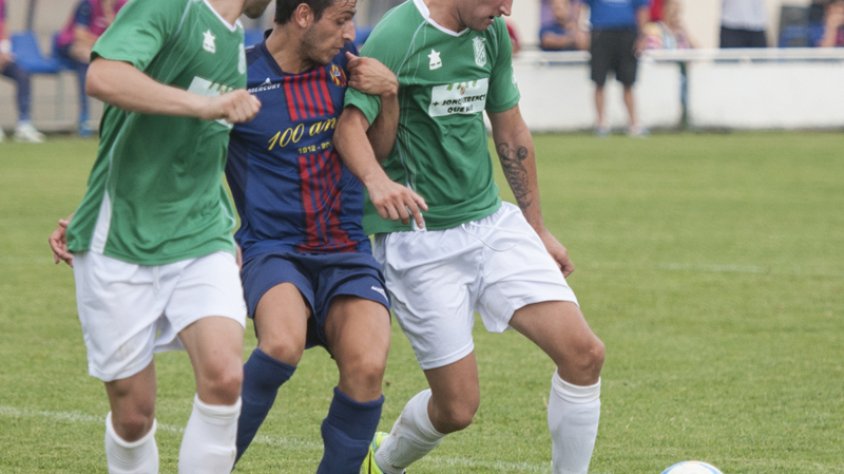 Imatge del partit d'ahir diumenge entre la Jonquera i l'Escala