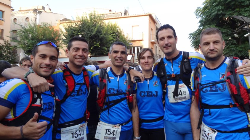 Els integrants de l'equip del CEJ que van participar a l'Oncotrail 2014