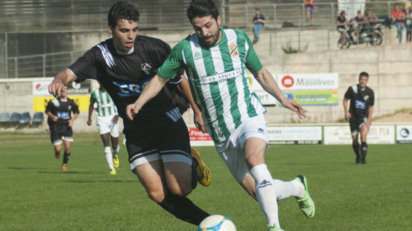 Una imatge del partit contra l'Horta
