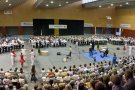 Actuació de l'Orfeó Jonquerenc al Conecrt Cantem en Llibertat a Banyoles