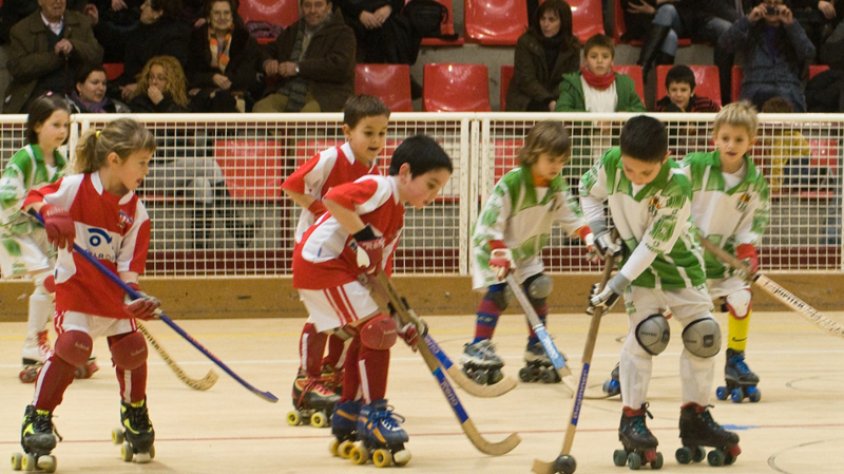 Partit d'Hoquei patins al pavelló poliesportiu de la Jonquera