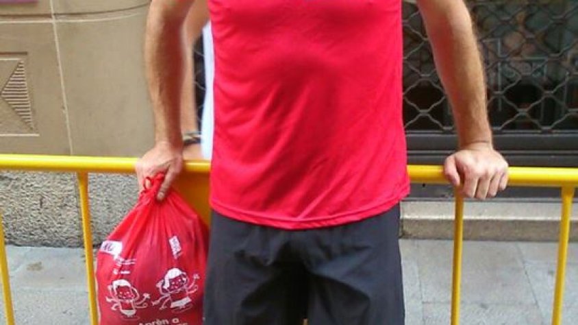 Jordi Picornell, del CEJ, present a la cursa del Carrer Nou de Girona