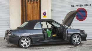 Estat en què ha quedat el vehicle del fugitiu
