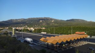 Imatge del peatge de la Jonquera, a l'AP7