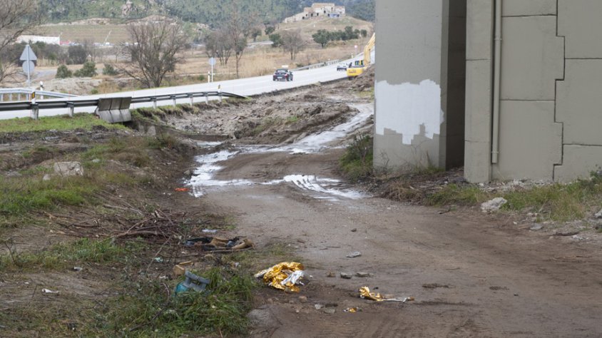 Lloc dels fets, a l'N-II camí del Portús