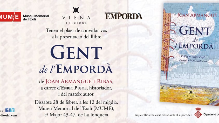 Joan Armangué Ribas presenta el llibre "Gent de l'Empordà" al MUME aquest dissabte