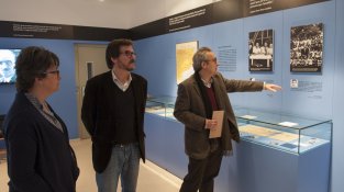 Un moment de la inauguració de l'exposició