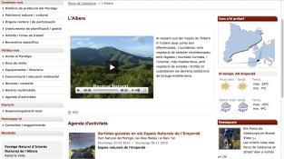 A la pàgina d'inici del web oficisl del Paratge Natural del'Albera no s'esmenta el centre d'informació i exposició permament de la Jonquera