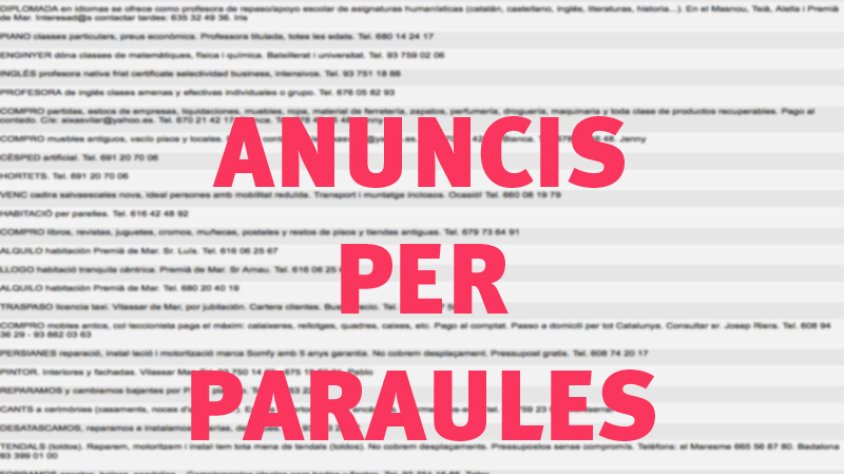 Anuncis per paraules a Infojonquera.cat? Un nou servei a consultar a l'enquesta d'aquesta setmana