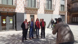 Sessió de fotografies avui a l'Ajuntament de la Jonquera
