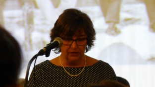 Marina Gutés, durant un acte de la campanya electoral