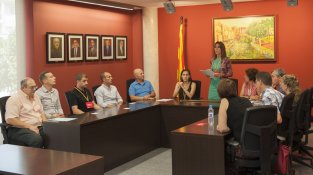 Moment en què Sònia Martínez ja era de nou alcaldessa de la Jonquera, a punt d'iniciar el discurs d'investidura