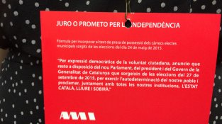 Identificació de regidor sobiranista lluïda avui pels regidors de CIU