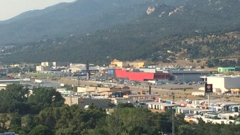 Vista de la zona sud de la Jonquera aquesta tarda