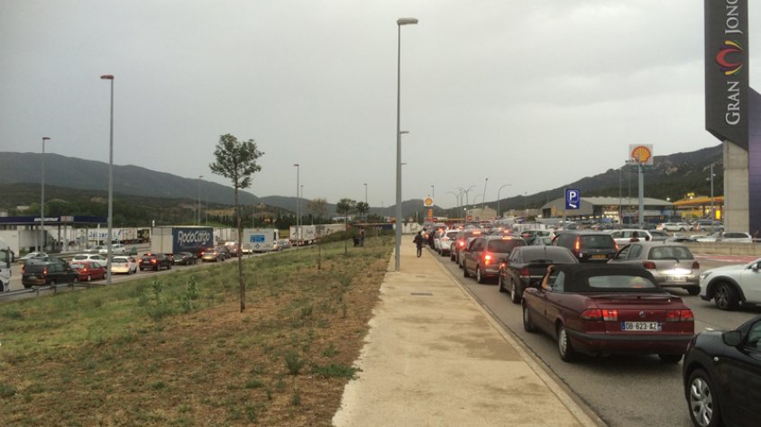 Així està el trànsit a la zona sud de la Jonquera
