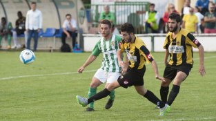 Una imatge del partit contra el Mataró