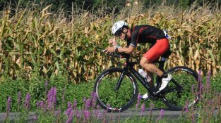 David Llinares en la seva participació a la Ironman