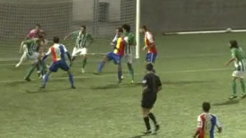 Una imatge del partit contra l'Andorra