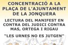 Concentració de suport als imputats pel 9N davant l'Ajuntament de la Jonquera