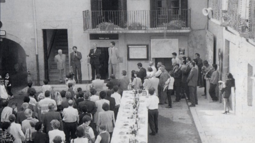 Visita d'Artur Mas a la Jonquera, l'any 1995.