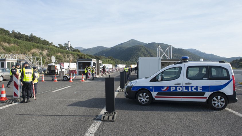 Imatge del passat novembre. Quaranta detinguts durant el blindatge de la frontera al Portús