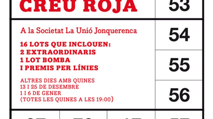 Cartell "Quina de la Creu Roja", 2015