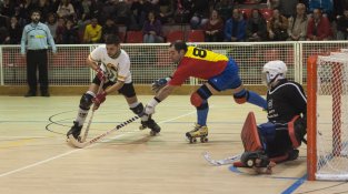 Una imatge del partit contra l'Andorra HC d'aquest cap de setmana