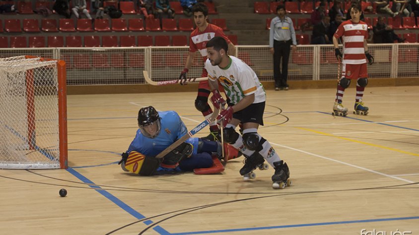 Una imatge del partit del CP Jonquerenc contra el CH Girona