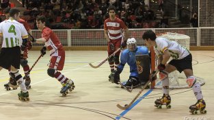 Una imatge del partit del CP Jonquerenc contra el CH Girona