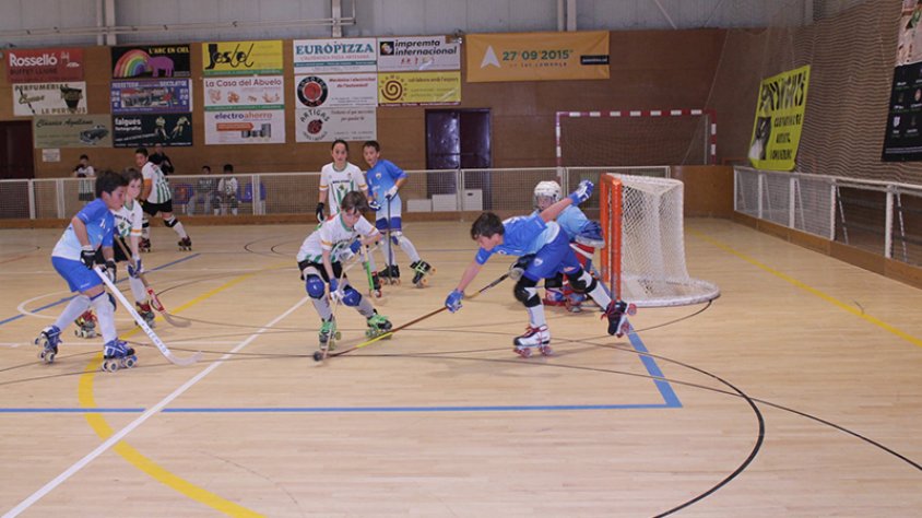 Imatge del partit dels benjamins jugat aquest cap de setmana