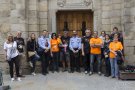 Albert Palacio passa per la Jonquera en el seu camí solidari per l'Asier i l'Anna