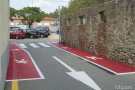 Nova senyalització horitzontal al carrer del Pont de la Jonquera