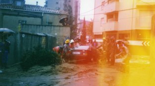Una de les imatges de l'aiguat del 13 d'octubre de 1986