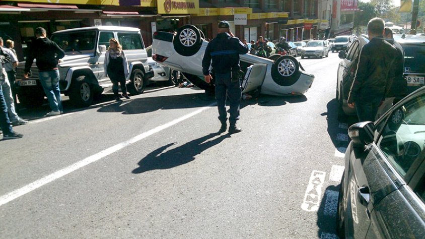 Accident al centre d'El Portús