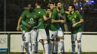 Una imatge del partit contra el Castelldefels