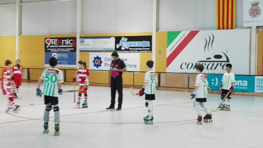 El benjamí va disputar un gran partit a la pista del Girona CH