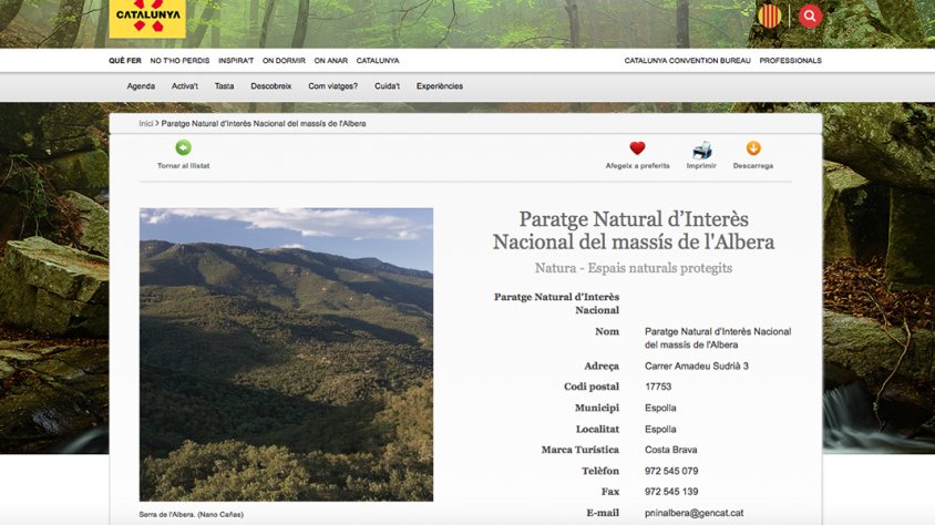 Catalunya.com "s'oblida" de l'oficina i centre d'interpretació de l'Albera ubicat a la Jonquera