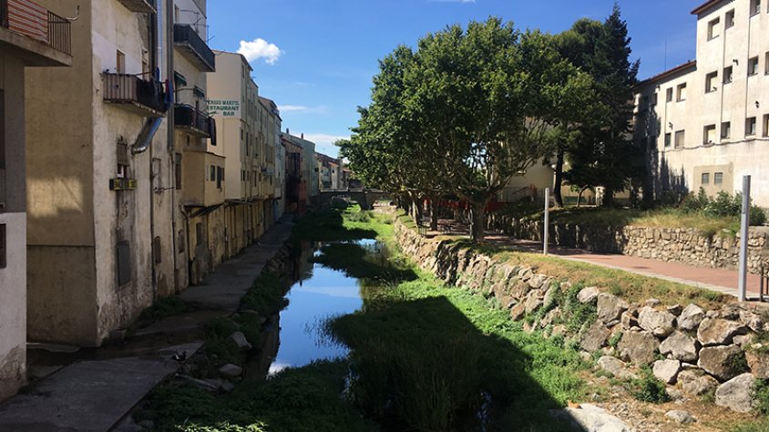 La imatge del Llobregat avui dissabte 1 de juliol de 2017