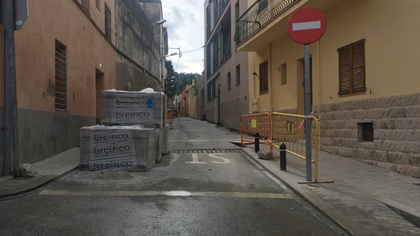 Estat actual de les obres del carrer Cantallops