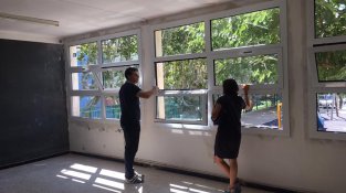 Finestres de la sala de mestres