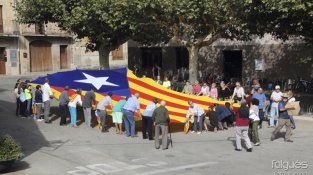 Estelada gegant a Cantallops