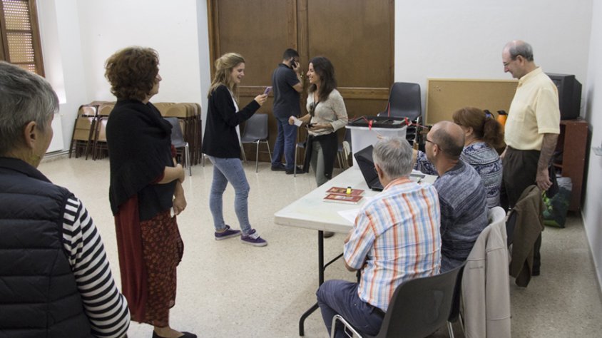 Imatge de la celebració del referèndum a Cantallops