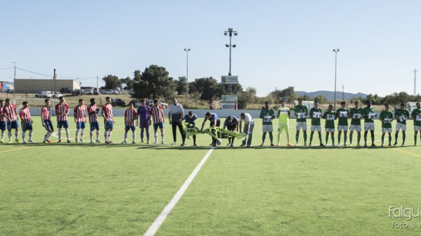 Moments abans d'inciar-se el partit contra el Manresa