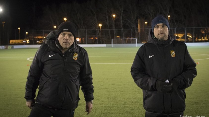 Moñino i Boix en un dels primers entrenaments