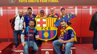 També van visitar l'estadi per dins