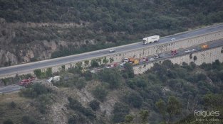 Els Mossos van fer desviaments per l'N-II