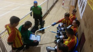 El prebenjamí va guanyar per la mínima el CP Caldes de Malavella